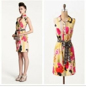 Tabitha Aubrieta Anthropologie belted shirt dress